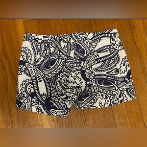 Dark blue and white summer khaki shorts